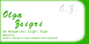 olga zsigri business card